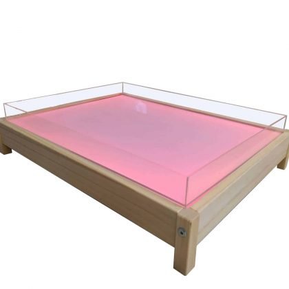 Rinkinys šviesos stalas Žemas Medinukas + Smėlio ir Vandens antstalis